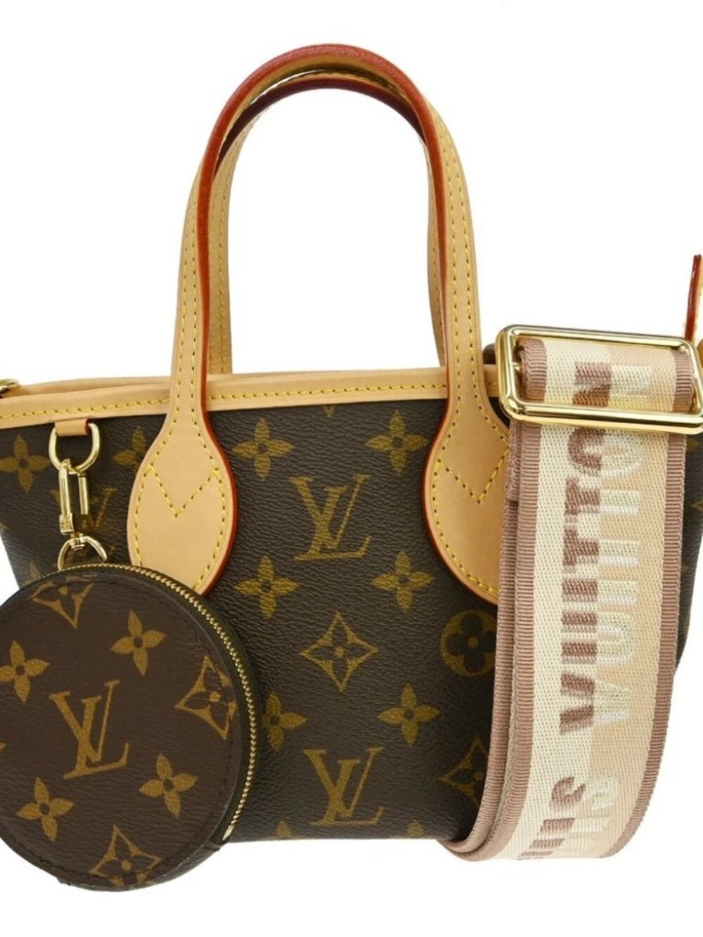 Louis Vuitton Monogram Neverfull BB Beige 2Way Handbag